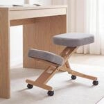 Kniestuhl MCW-Q46, Sitz-/Kniehocker h&ouml;henverstellbar Rollen Stoff/Textil...