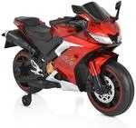 Moni Kinder Elektromotorrad Motocross MP3-Funktion Bluetooth St&uuml;tzr&auml;der Lichter rot