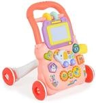 Moni Lauflernwagen Elefant, Formsortierer, Maltafel, Musikfunktion, ab 12 Monate rosa