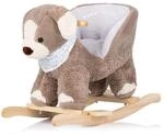 Chipolino Schaukeltier Sitz Musik Holz Pl&uuml;sch Handgriffe Fu&szlig;st&uuml;tze ab 10...