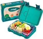 yummy buddy Kinder Brotdose 6 F&auml;chern Klick-Verschluss BPA-Frei Petrol