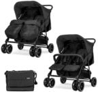 Lorelli Zwillingskinderwagen TWIN Wickeltasche Einhand-Klappsystem Fu&szlig;abdeckung