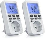 BEARWARE 2x Zeitschaltuhr programmierbar mit LCD Display Steckdosen Timer / max...