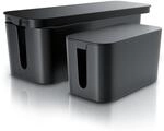 BEARWARE Kabelbox Kabelbox mit Gummif&uuml;&szlig;en - Kabelmanagement / dezente Optik /