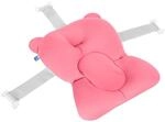 Kikka boo Badekissen B&auml;r Badehilfe, Wannenauflage, Baby-Badewannenkissen, Clips pink