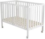 Cangaroo Baby Gitterbett Nova Holz, faltbar, h&ouml;henverstellbar, Matratze, R&auml;der
