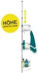Eisl Teleskop Duschregal mit 4 Duschk&ouml;rben Chrom