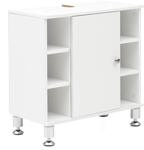 FineBuy Waschbeckenunterschrank Waschtischunterschrank Badezimmerm&ouml;bel Wei&szlig;