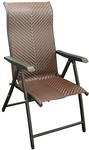 DEGAMO Klappsessel ANTIBES Hochlehner, Metall + Polyrattan braun, klappbar