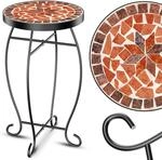 KESSER&reg; Mosaiktisch Bistrotisch Blumenhocker Rund 60x34cm Metall Mosaik