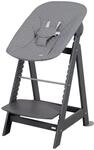 Treppenhochstuhl 'Born Up' Set 2in1, anthrazit, mit Liegefunktion/ -aufsatz 'roba