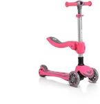 Byox Kinderroller Kiki 2 in 1, H&ouml;he einstellbar, 4 blinkende PU-R&auml;der, klappbar