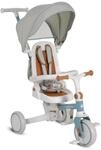 Byox Dreirad, Tricycle Compacto 4 in 1 Schiebegriff klappbar Gurt umbaubar EVA blau