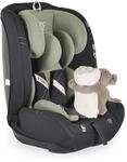 Moni Kindersitz i-Size Start (76-150cm) Kopfst&uuml;tze verstellbar, Kuscheltier gr&uuml;n