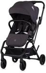 Chipolino Kinderwagen Go Twist Sitz drehbar PU-Reifen klappbar Federung Korb schwarz