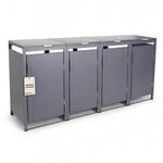 ALBATROS M&uuml;lltonnenbox 4er Hauswandversion, 120L bis 240L, f&uuml;r Vier Tonnen,
