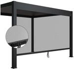 Juskys Seitenwand f&uuml;r Lamellendach Tahiti - Rollo 4 m - Aluminium & Stoff - Zubeh&ouml;r