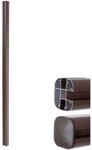 Alu-Pfosten Savoie-WPC-Zaun, Pfeiler Pfahl, Stecksystem ~ 240cm, braun