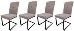 HTI-Living Schwingstuhl 4er Set Kinsey Braun