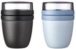 Mepal Lunchpots Nordic Black & Nordic Sage Ellipse &oslash; 10.7 cm 2er Set