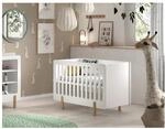 JAXX SMILE Babybett LF 60 x 120 cm, m. verst. Lattenrost, Ausf. MDF wei&szlig; lackiert