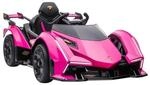 ES-Toys Kinder Elektroauto Lamborghini V12 Vision Gran Turismo Fernbedienung MP3 pink