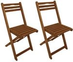 DEGAMO Klappstuhl PORTO, Eukalyptus ge&ouml;lt, FSC&reg;-zertifiziert, 2 St&uuml;ck