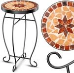 KESSER&reg; Mosaiktisch Bistrotisch Blumenhocker Rund 60x34cm Metall Mosaik
