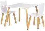 Chipolino Kinder Tischset Tiermotiv Tisch 2 St&uuml;hle, Holz, Sitzgruppe, ab 2 Jahre