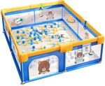 Ecosa Laufgitter 200x180cm faltbar Spielgitter Krabbelgitter B&auml;llebad