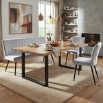 Esszimmer-Set MCW-K16, 2er-Set Stuhl+Sitzbank Esszimmergruppe Sitzgruppe