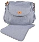 Cangaroo Wickeltasche Naomi Wickelunterlage, verstellbarer Gurt, Rei&szlig;verschluss grau