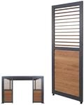 Lamellenwand f&uuml;r Pergola MCW-P65, Lamellenpaneel Modul Paneel Seitenwand, Aluminium
