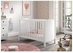 AMORI Babybett Liegefl&auml;che 60 x 120 cm, Lattenrost verstellbar, Wei&szlig; lackiert
