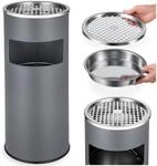 tectake&reg; Standaschenbecher, rund, 30 l, 25 x 61 cm
