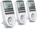 BEARWARE 3x Zeitschaltuhr LCD-Display / 3680W / 10 konfigurierbare Programme