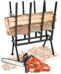 tectake&reg; Holzs&auml;gebock, aus lackiertem Stahl, Belastbarkeit 400 kg, 76 x 53 x 102 cm
