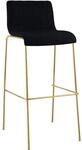 CLP Barhocker mit Lehne Hover, Barstuhl stapelbar mit Stoffbezug, Metallgestell