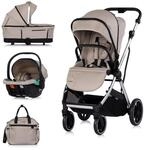 Chipolino Kombikinderwagen Aurora 3 in 1 Babyschale Babywanne Sportsitz Tasche