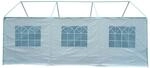 DEGAMO Seitenplane f&uuml;r Partyzelt, L&auml;nge 6 Meter, PVC wei&szlig; mit Fenstern