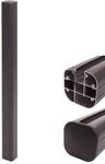 Alu-Pfosten Savoie-WPC-Zaun, Pfeiler Pfahl, Stecksystem ~ 98cm, anthrazit
