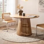 Esstisch rund &Oslash; 120 Massivholz Natur Esszimmertisch Design K&uuml;chentisch massiv