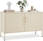 tectake&reg; Sideboard, 2 T&uuml;ren mit Magnetverschluss, einzeln abschlie&szlig;bar,