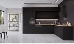 Winkelk&uuml;che SIENA 350x290 cm K&uuml;chenzeile Eckk&uuml;che K&uuml;che Schwarz matt XL...
