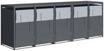 Westmann M&uuml;lltonnenbox Tonus 5 5 x 240L Anthrazit 80x330x116cm