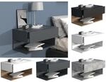 VCM Nachtschrank Wandschublade Wandboard Nachttisch Ma&szlig;e ca. H. 30 x B. 60 x