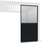 Weide Lamellenwand horizontal anthrazit mit drehbaren Lamellen...