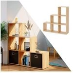 VICCO Treppenregal 6 F&auml;cher Eiche Sonoma - Raumteiler Raumtrenner B&uuml;cherregal