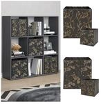 Vicco Raumteiler W&uuml;rfelregal Standregal Nove Schwarz Faltbox Wohnzimmer Regal