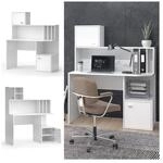 Vicco Schreibtisch Alwin Wei&szlig; 115 x 55 cm mit 2 T&uuml;ren